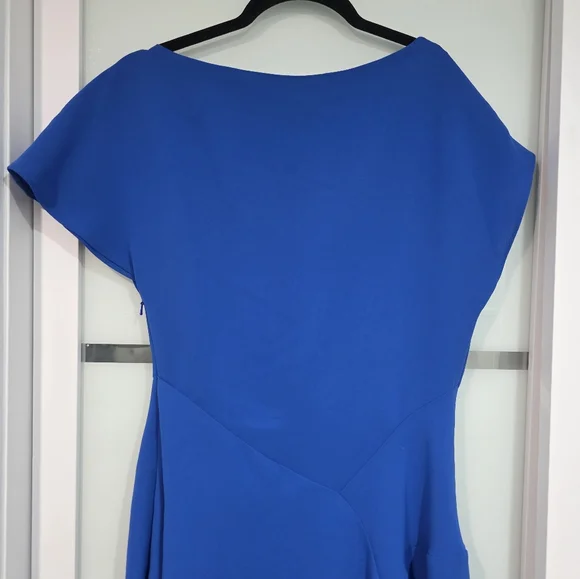 Reiss Victoria capped sleeve midi dress, Blue Royal Color - Picture 15 of 17